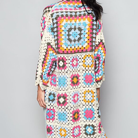 POL Multicolor Crochet Cardigan - Picture 2 of 3